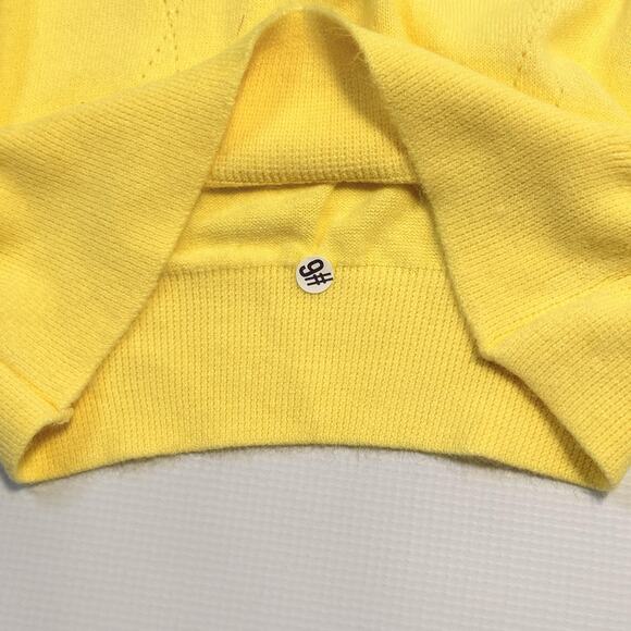 Vintage Disney Minnie Mouse Sweater Womens Medium Yellow V-Neck Golf Made USA - Picture 10 of 10
